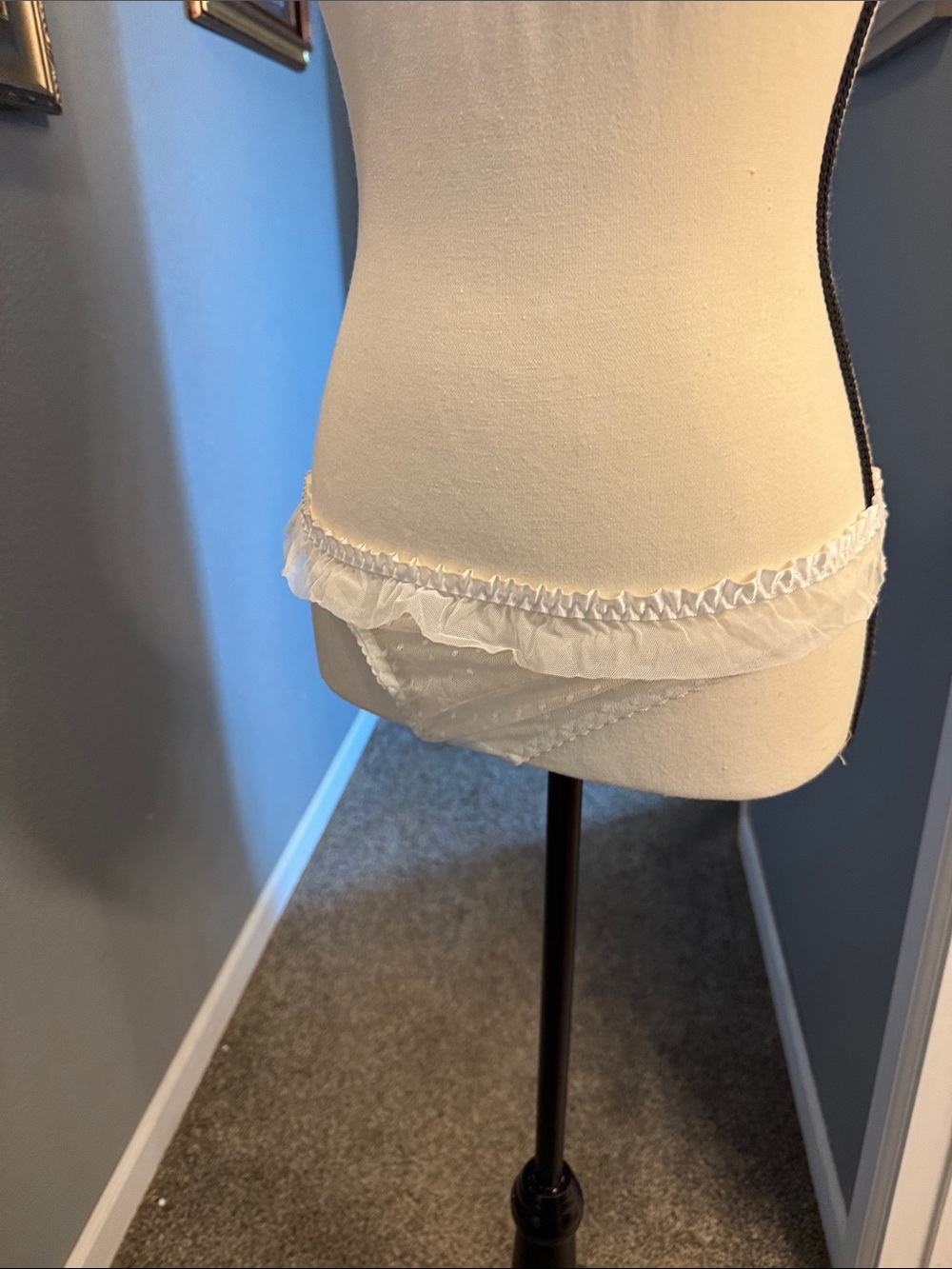 Victoria's Secret Bridal Veil Detail White Ruffle Bikini Panty